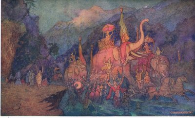 The Return of the Heroes Slain in Battle by Warwick Goble